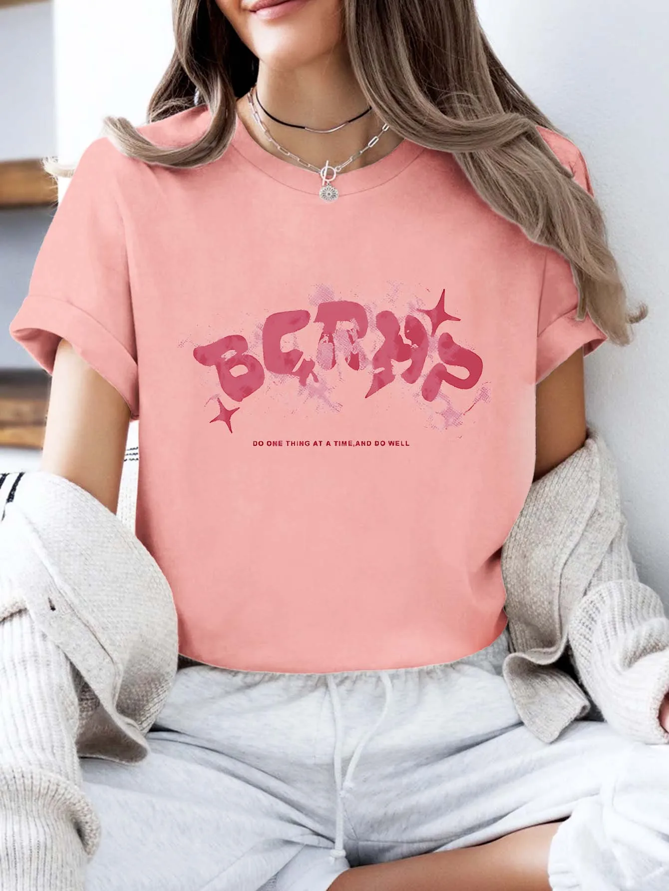 

Plus - Size Short Sleeve T - Shirt Women's Clothing: “BCRHP” Streetwear Motivational Slogan Graphic