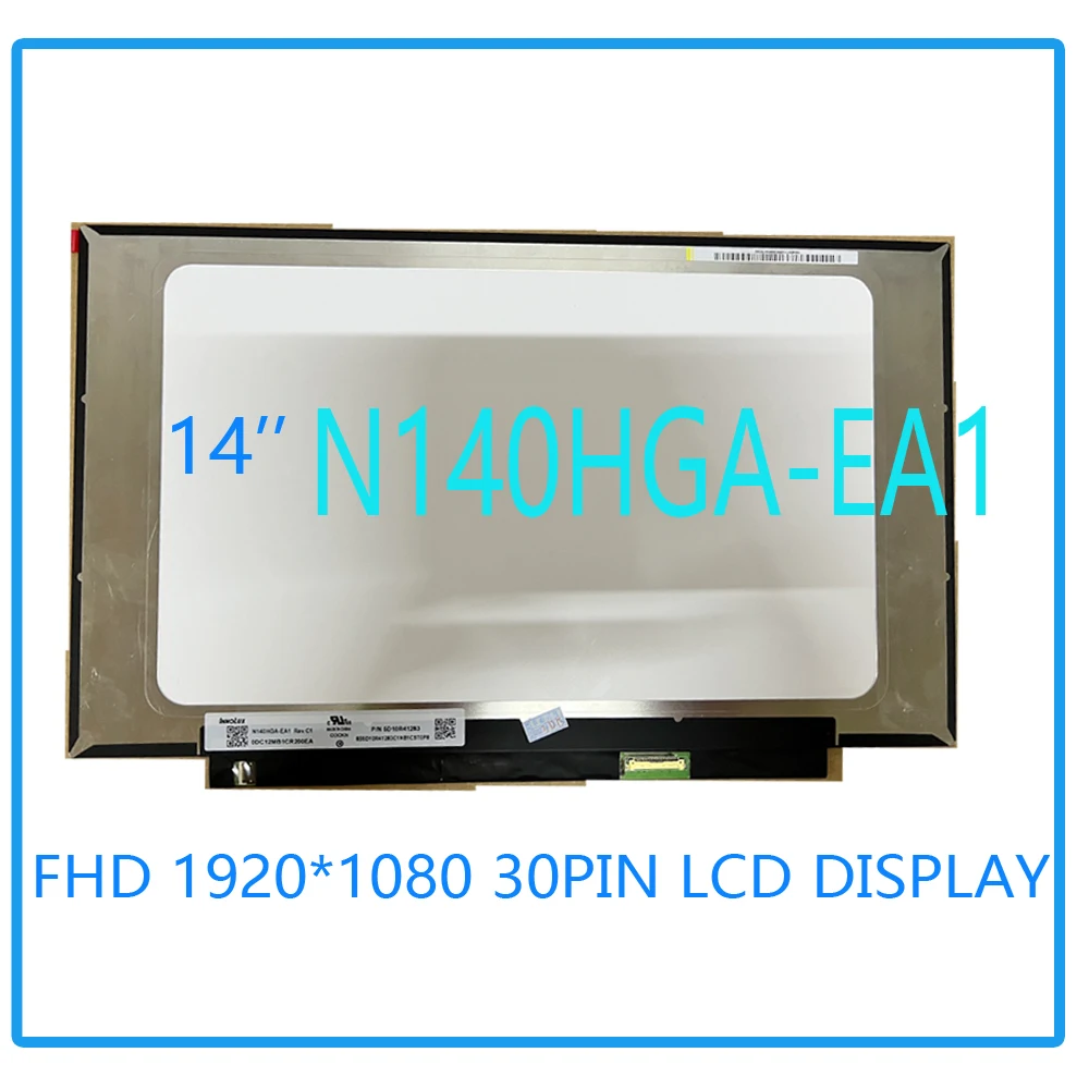 

14" Slim LED Matrix NT140FHM-N43 N44 B140HTN02.0 N140HGA-EA1 laptop Lcd Screen Panel FHD 1920*1080 30 pin Replacement