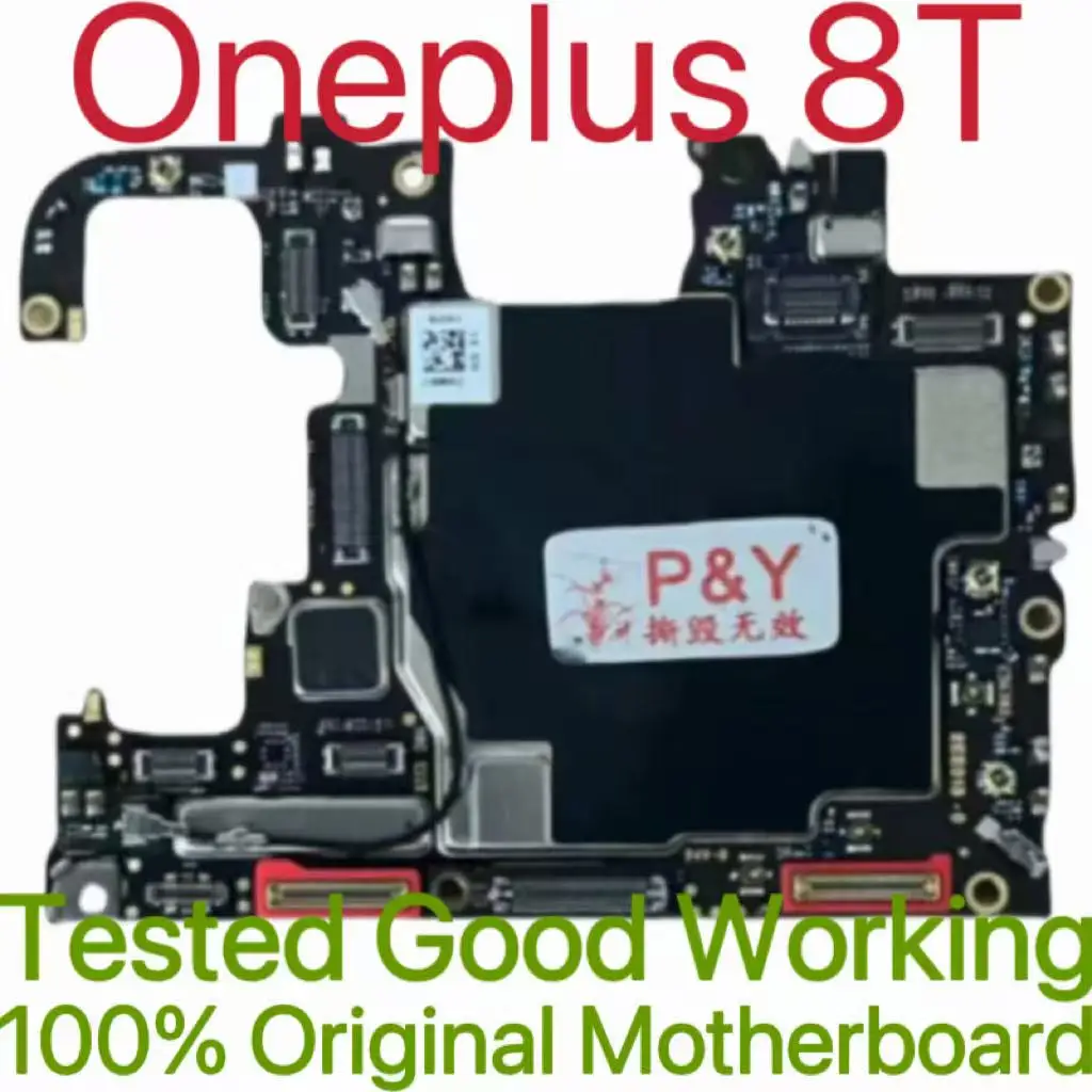 Origineel ontgrendeld moederbord voor Oneplus 8T moederbord ontgrendeld met chips, circuits en flexkabel