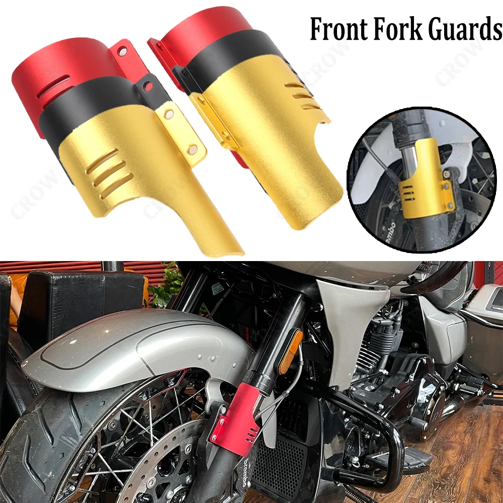 

FOR Harley Touring CVO Road Glide ST Front Fork Guards - Enhanced Dust Protection & Lower Fork Deflector Shield