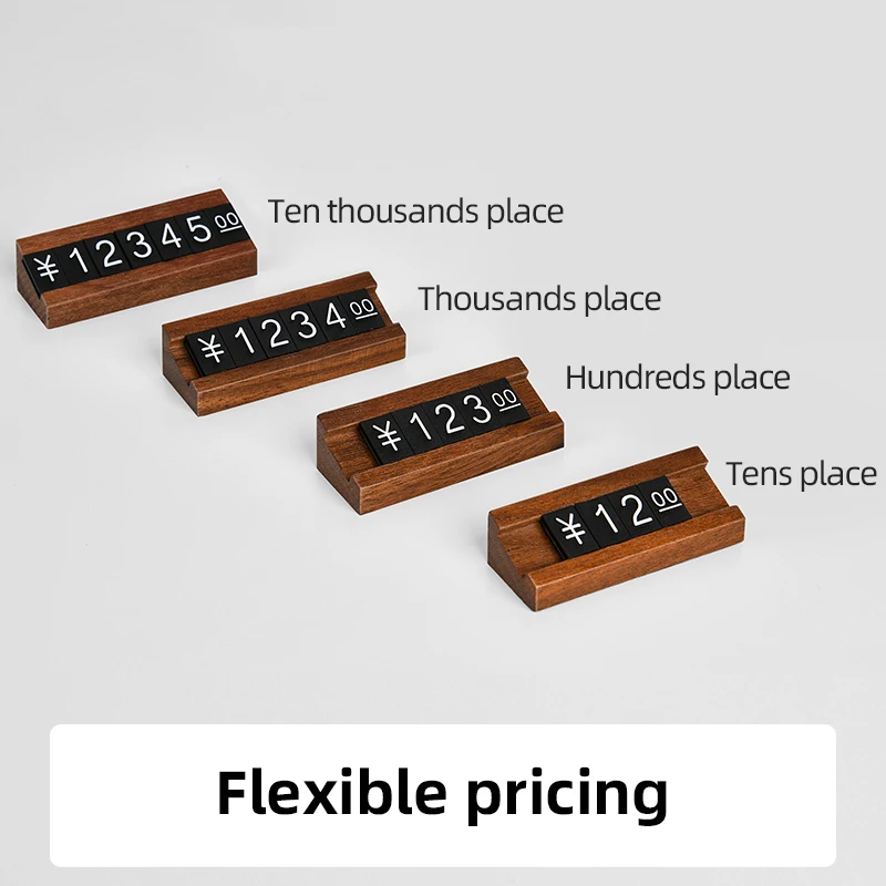 Boxed Combined Price Label Euro Snap Number Digit Cubes Stick For Clothes Phone Laptop Jewelry Showcase Counter Display Sign