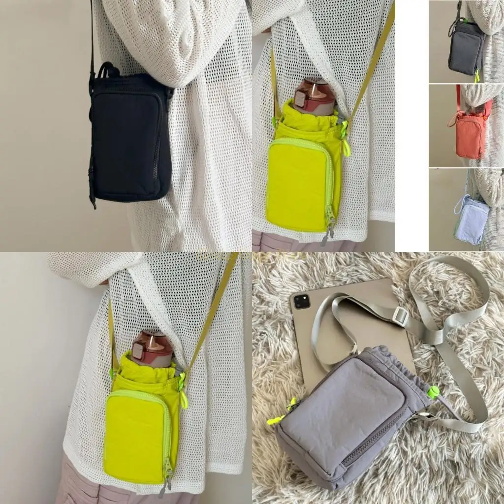 

X90D Nylon Water Bottle Holder with Strap Water Bottle Carriers Crossbody Bag Women for Walking,Hiking,Cycling Travelling