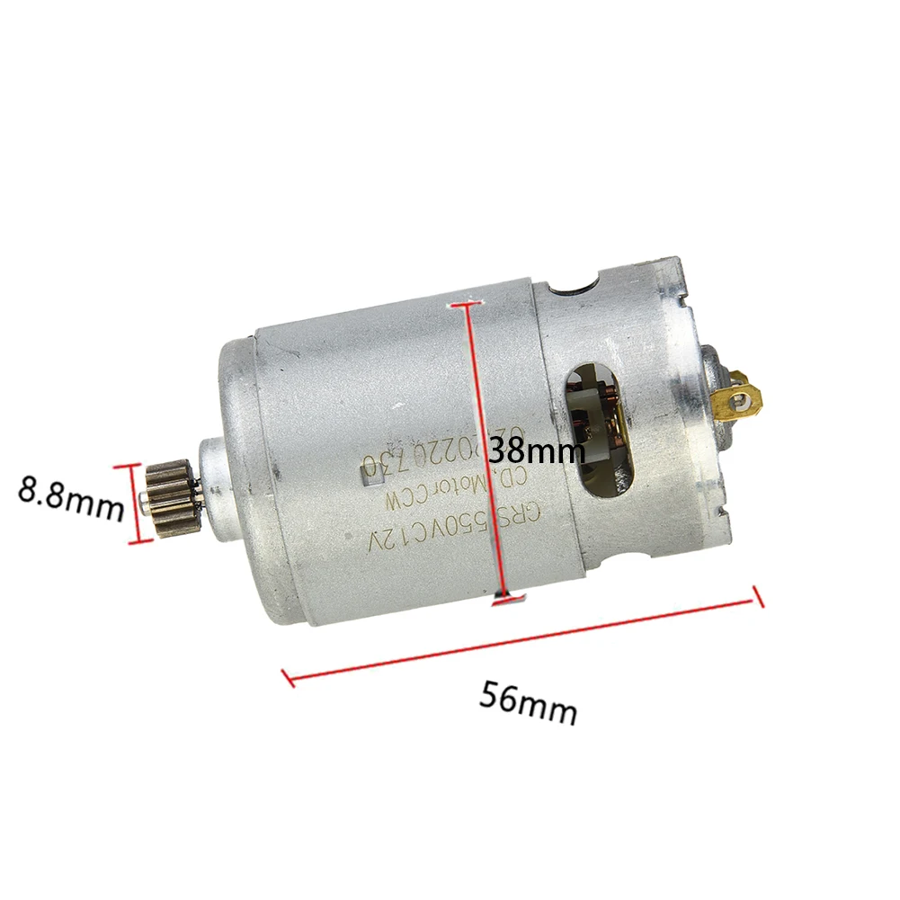 550VC8518 12V 13 Teeth Gear Motor for Bosch For GSR12V15 3601H68102 Electric Drill Driver Parts with Double Ball Bearings