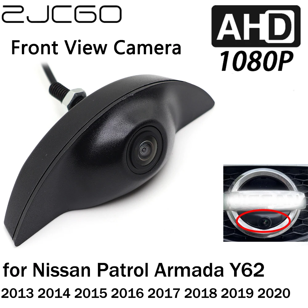 

ZJCGO Front View LOGO Parking Camera AHD 1080P Night Vision for Nissan Patrol Armada Y62 2013 2014 2015 2016 2017 2018 2019 2020