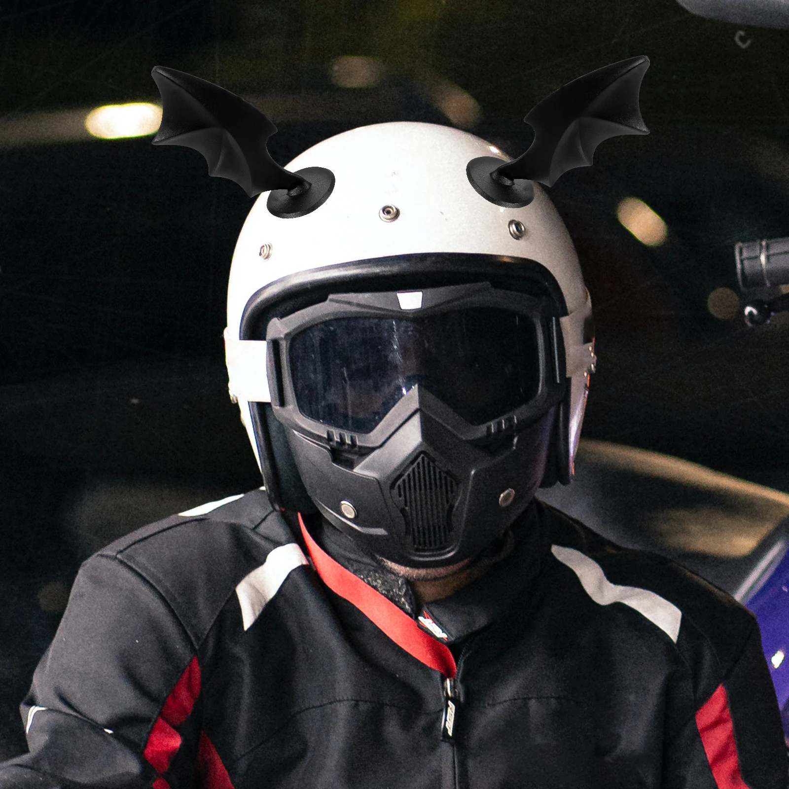 

1 Pair Black Wings Motorcycle Decoration DIY Crafting Wing Accessories Evil Costume Miniature AngelHelmet Decor