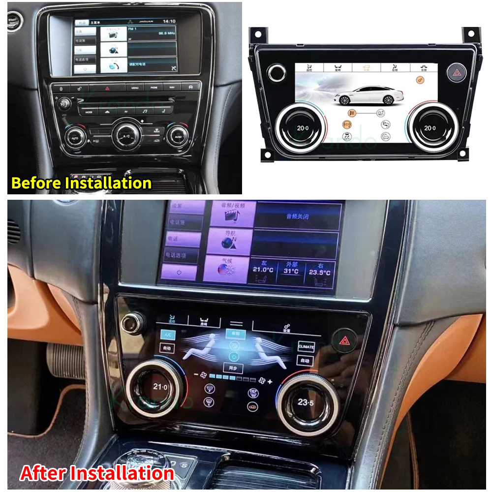 Krando Air Condition Panel full Touch Screen For Jaguar XJ XJL XJR 2010 - 2020 AC Climate Control Original Car Functions image 3