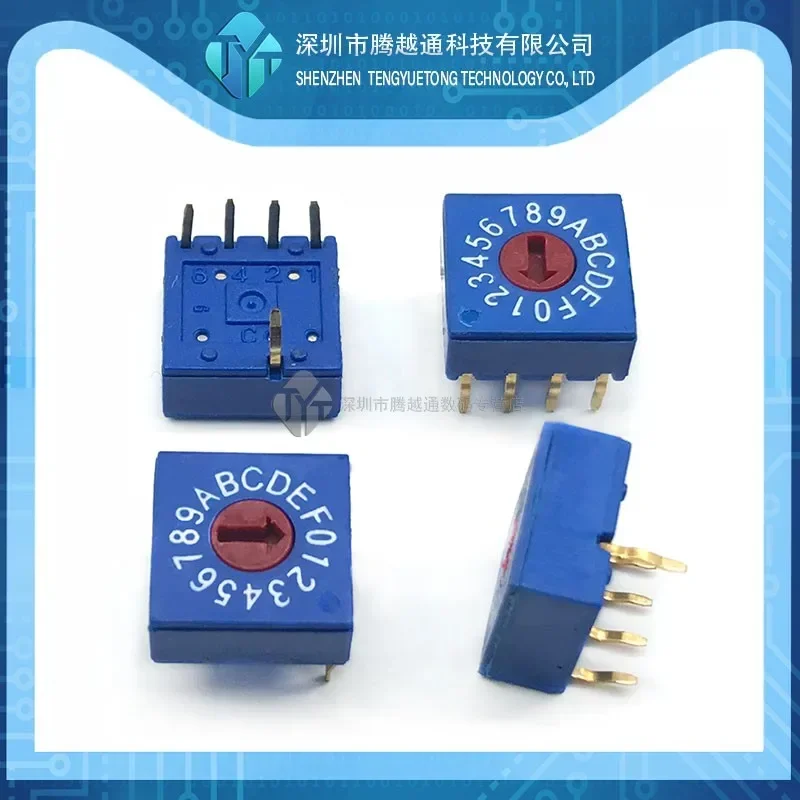 2/5PCS/lot 0-F Rotary Encoding Switch DIP Switch 16 Position PCB Encoder 8421C Reverse Code 4:1 Switching Switch