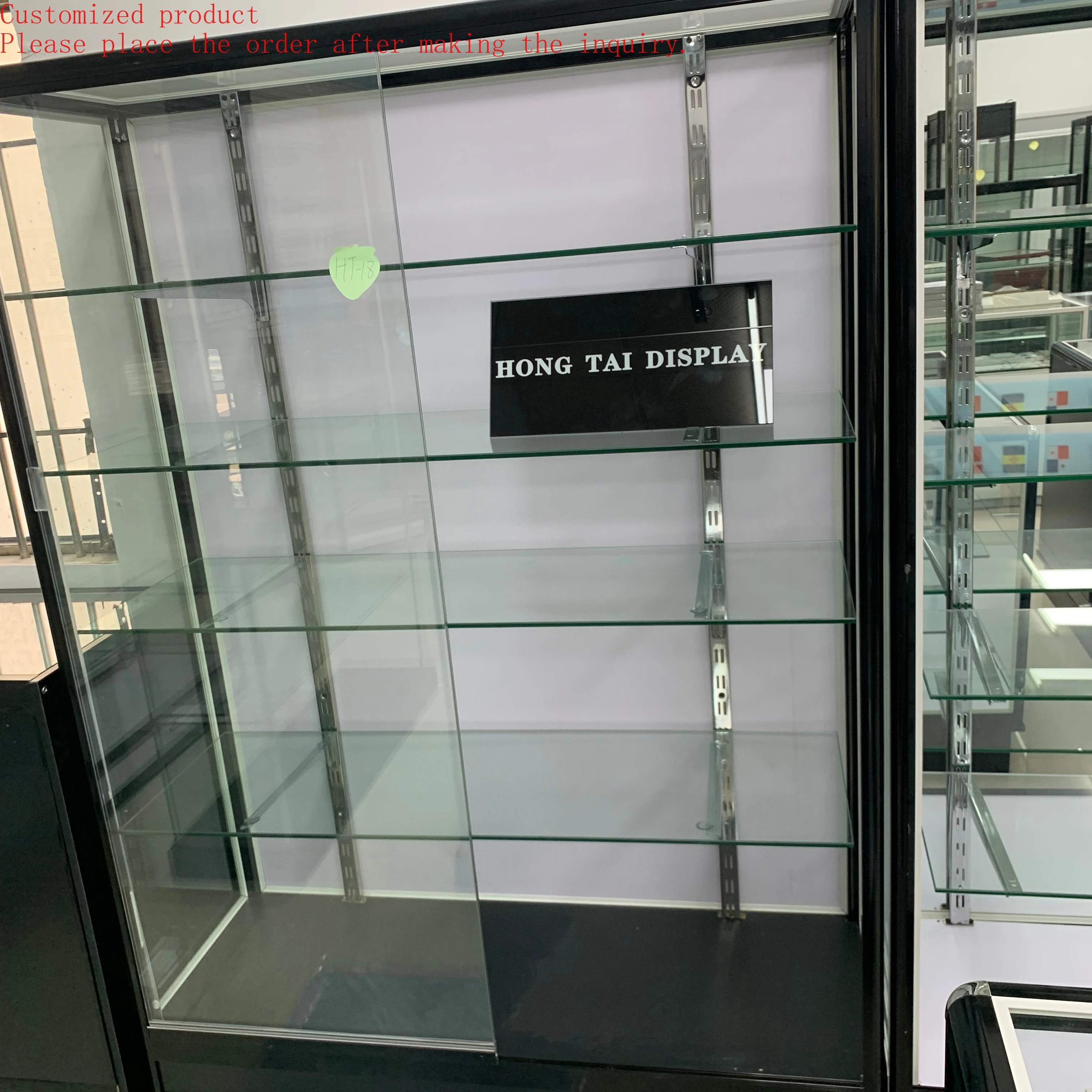 

Custom.Aluminum Frame 10mm Thickness Tempered Glass Show case Display for Products and Artifacts