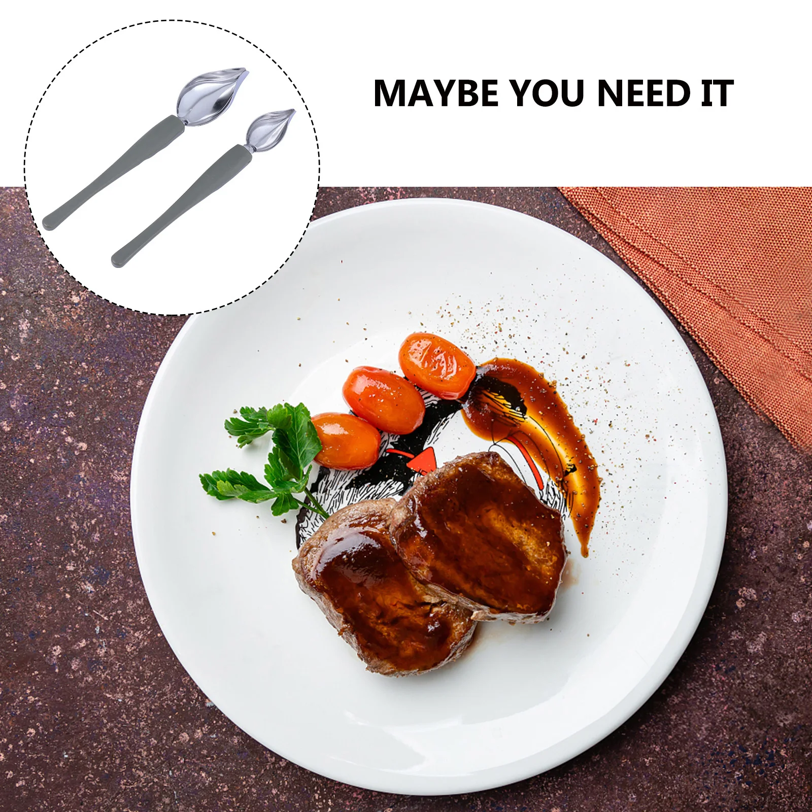 

4pcs Stainless Steel Decorating Spoons Rust-Resistant Food Safe Baking Cake Coffee Sauce Tool Culinary Piping Mixing Silver