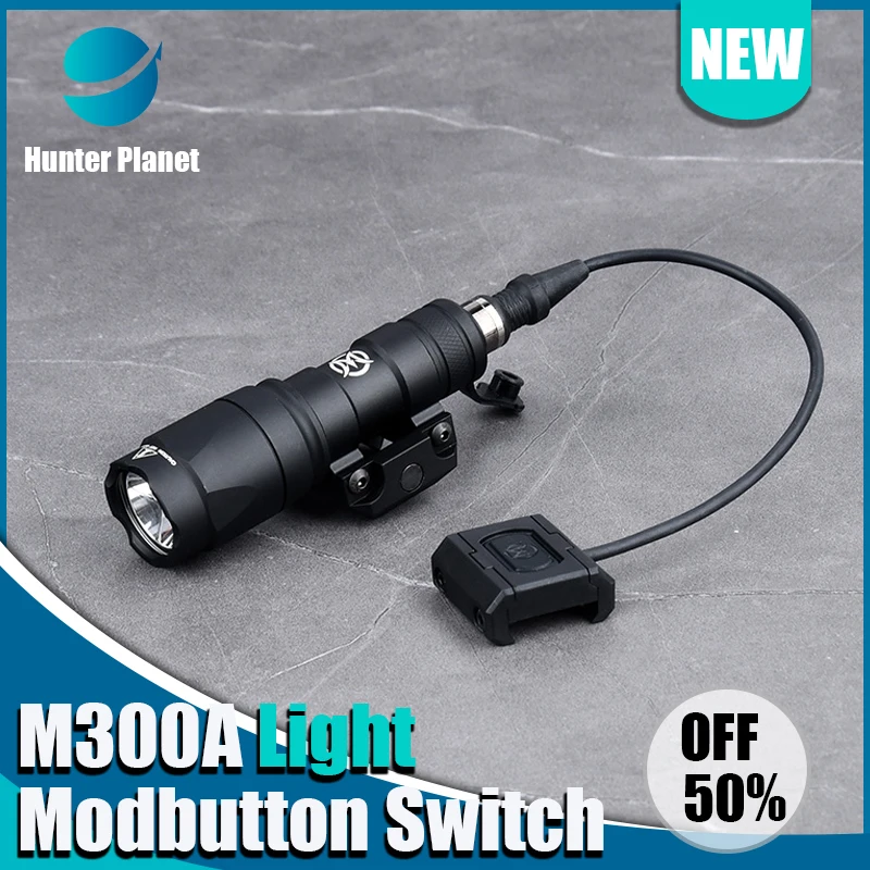 

WADSN Airsoft Tactical SF M600 M300 Weapon Flashlight M600C M300A White LED Light With Modbutton Pressure Switch MLOK KEYMOD