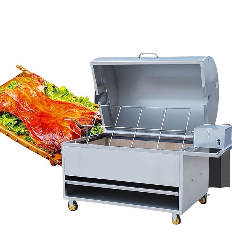 High Quality 220V Rotary Charcoal Oven New Condition Snack Machine For Whole Sheep & Pork Roasting