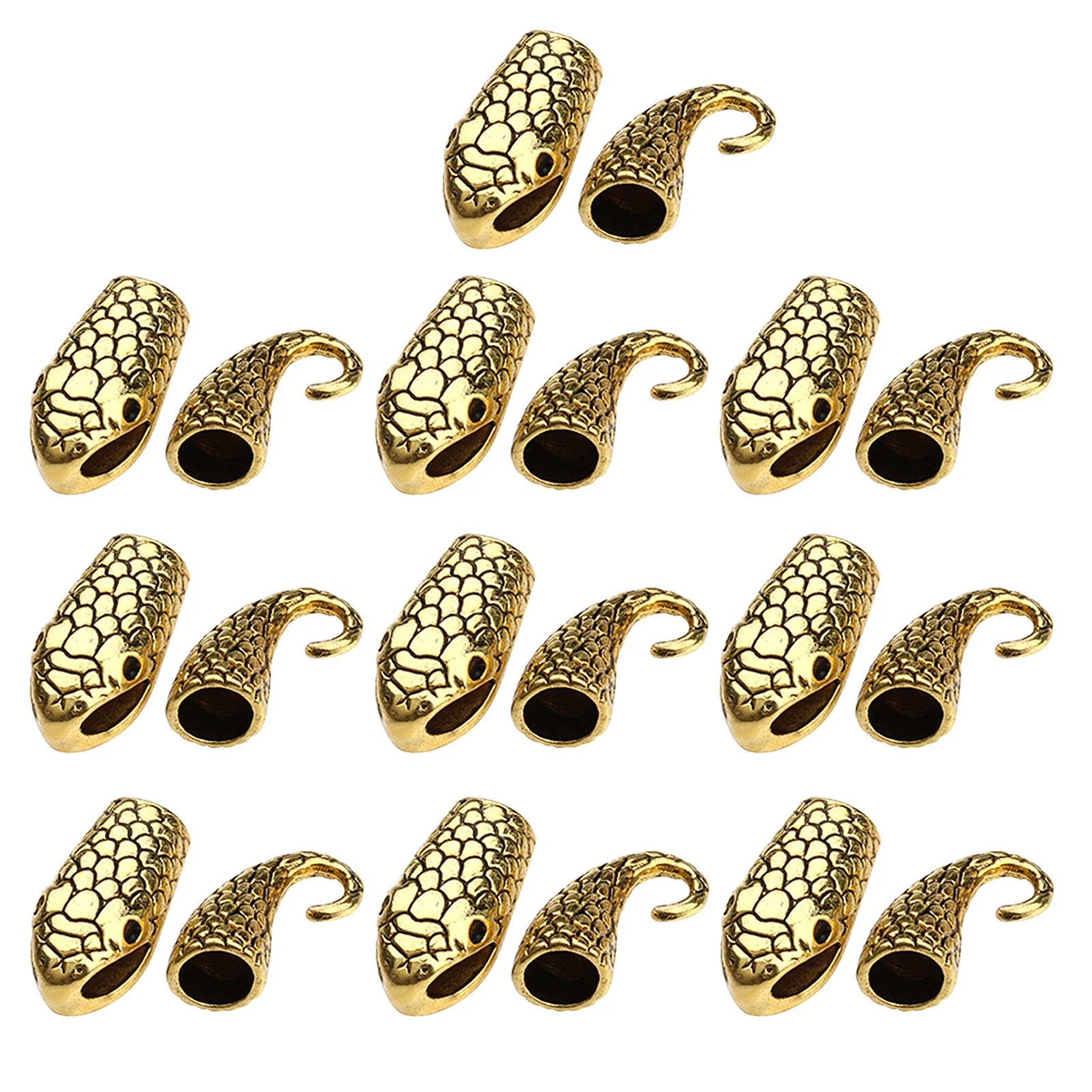 

10 Pairs Snake Head Clasp Golden Alloy Toggle Clasps For Bracelet Necklace Jewelry Making Supplies Craft Findings Clasps For
