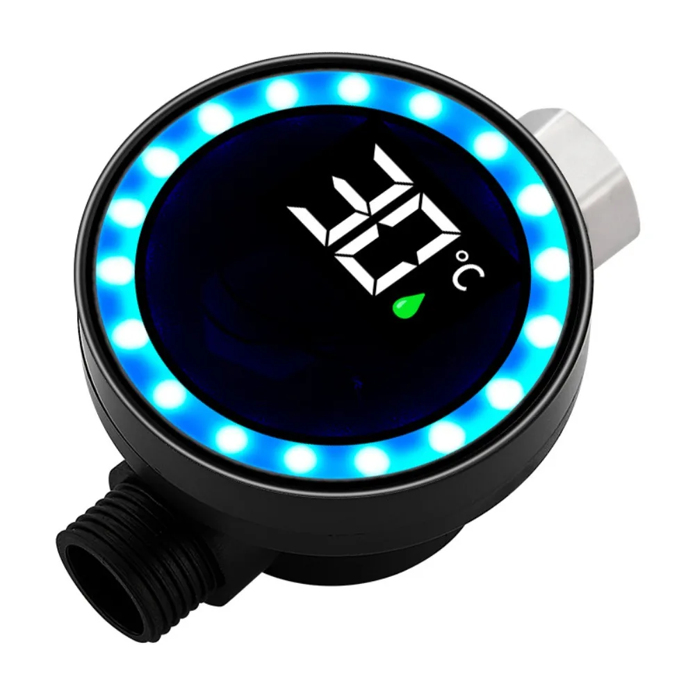 

Digital Display Shower Water Temperature Gauge Accurate Waterproof Temperature Measurement Meter Led Display Black