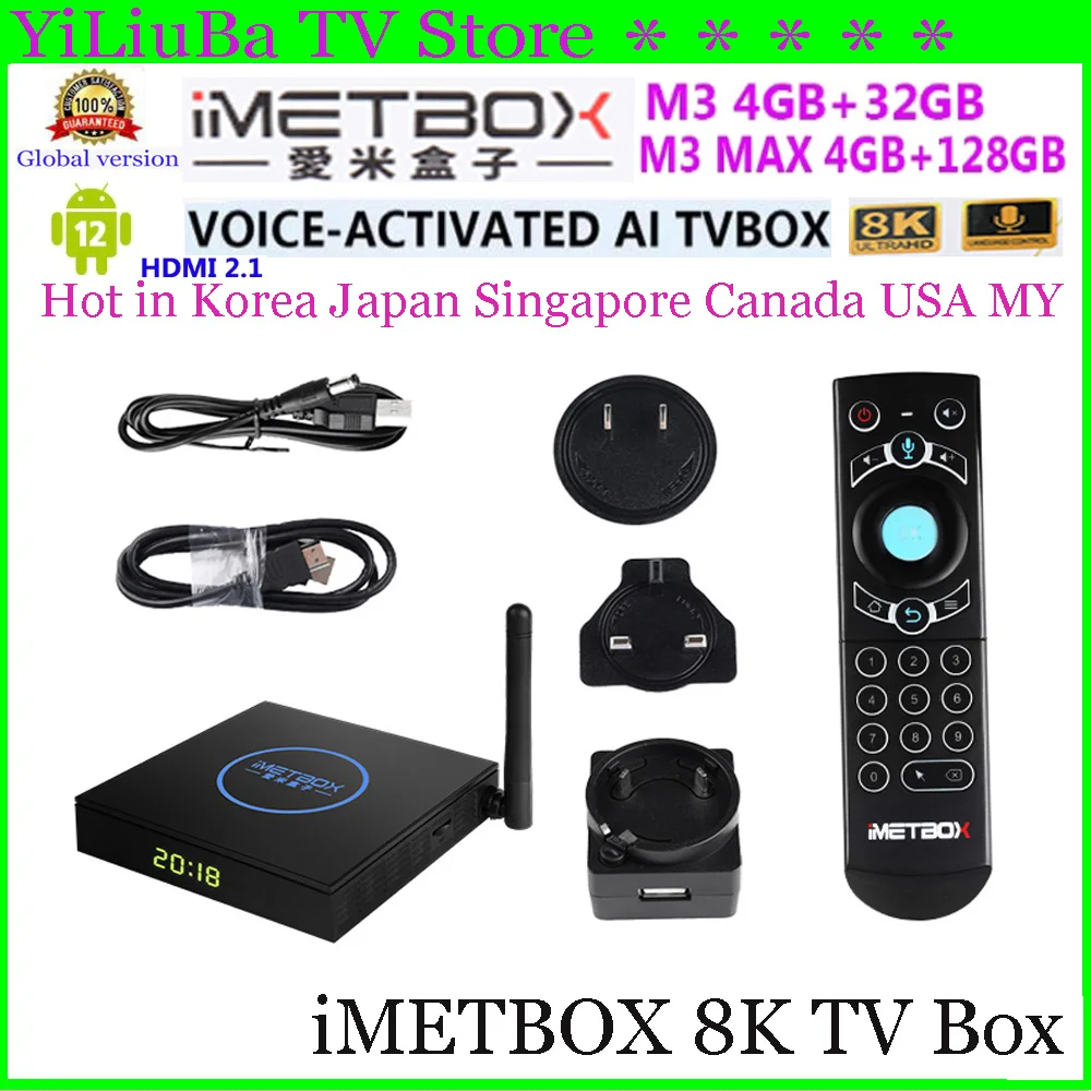 

[Genuine]iMETBOX Hot selling Super value 8K 32/128G TV box Dual wifi Global version Hot in KR JP USA CA SG AUS thailand PK Evpad