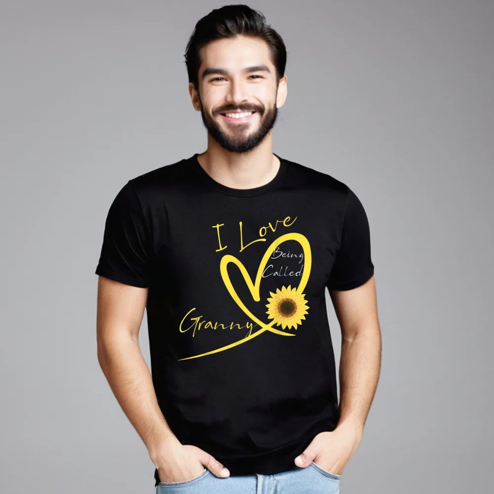 

Футболка с рисунком I Love Be совместно с Granny, 100% хлопок, с коротким рукавом