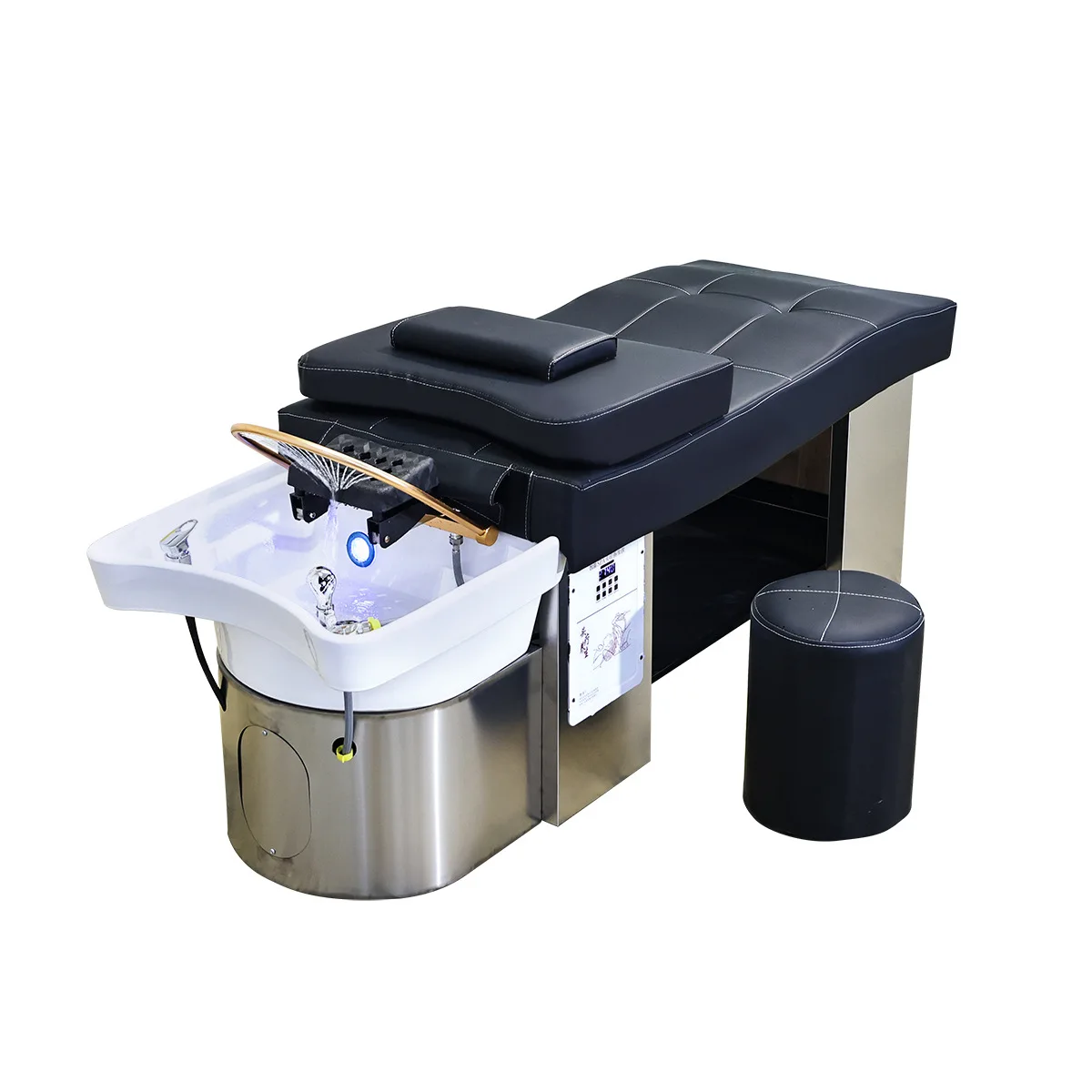 

Full Lying Hair Salon Special Thai Bed Shampoo Bed Hairdressing Constant Temperature Stainless Steel Head Treatment Bed