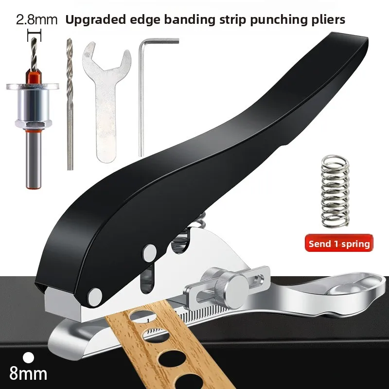 Hole Punch 3/8 Inch-8/10mm Single Hole Punch Heavy Duty Paper Punch Portable Hand-held Puncher for Paper Cards Plastic Cardboard