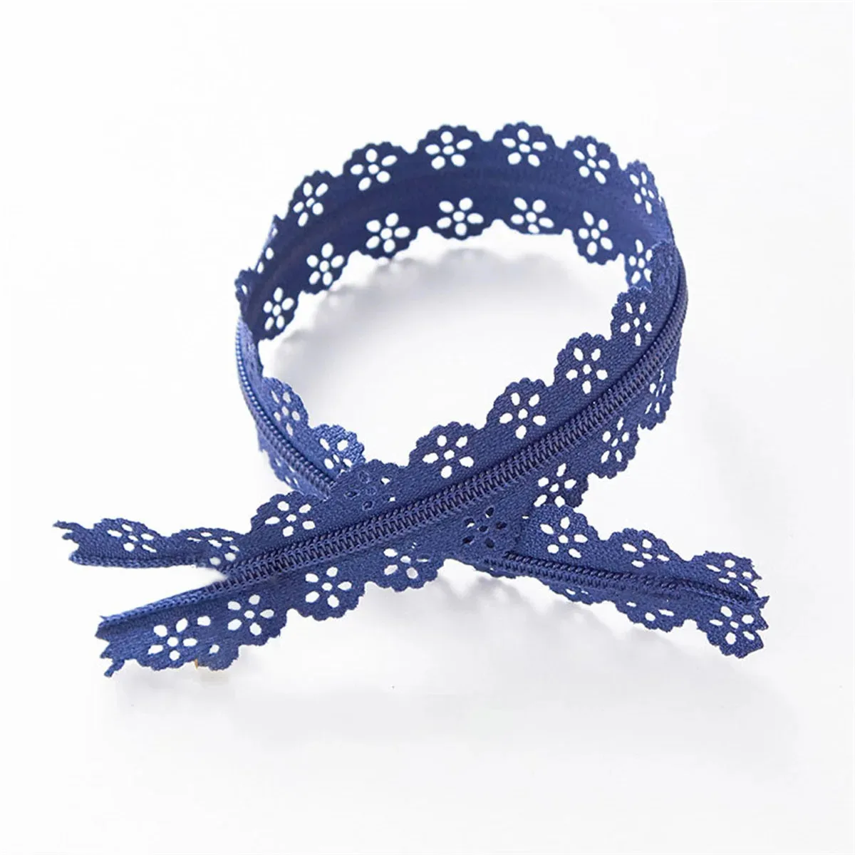 100cm Lace lace roll zipper, 3# nylon open zipper, 1nylon zipper head, suitable for sewing various sizes, DIY sewing 3pcs