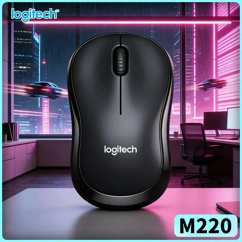 Logitech M220 Silent Wireless Mouse 10m Effective Range 1000 DPI Precision 3 Buttons Ambidextrous Comfort Design Accessory