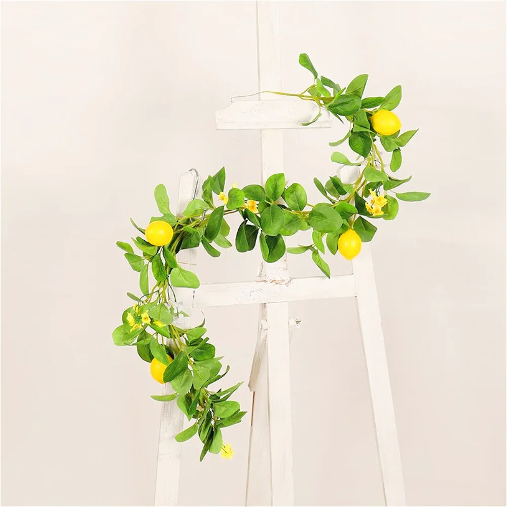 

1M Fresh Artificial Lemon Garland Flower Vine wianek na drzwi wiosenny Door Wreath Outdoor Decor and Accessories Home Decoration