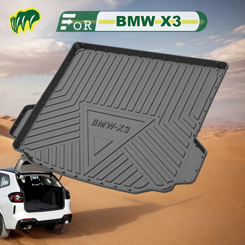 

For BMW X3 IX3 19 20 21 2018-2022 Custom Fit Car Trunk Mat All Season Black Cargo Mat 3D Shaped Laser Measured Trunk Liners