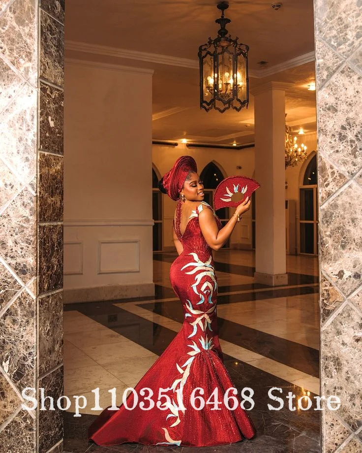 Customised Red Floral Print Wedding Dress Traditional Ethnic Bridal Gown Formal Evening Gown Engagement Dress Banquet Dress
