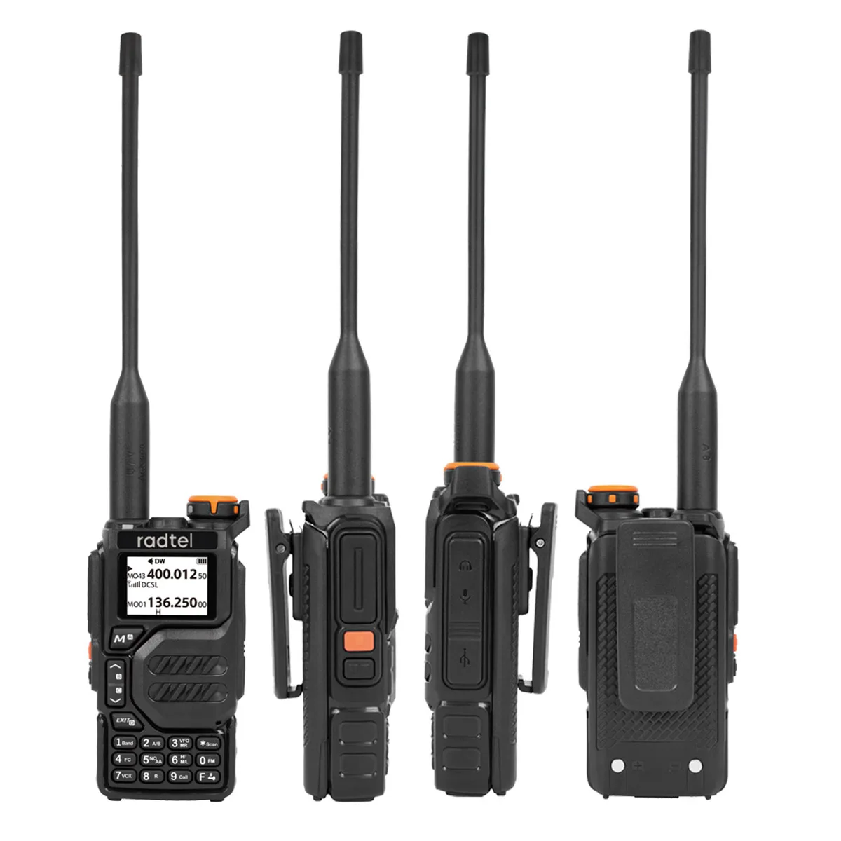 Imagem -02 - Radtel Rt590 Air Banda Walkie Talkie Amador Ham Estação de Rádio em Dois Sentidos Uhf Vhf 200ch Banda Completa ht com Noaa Canal am Satcom