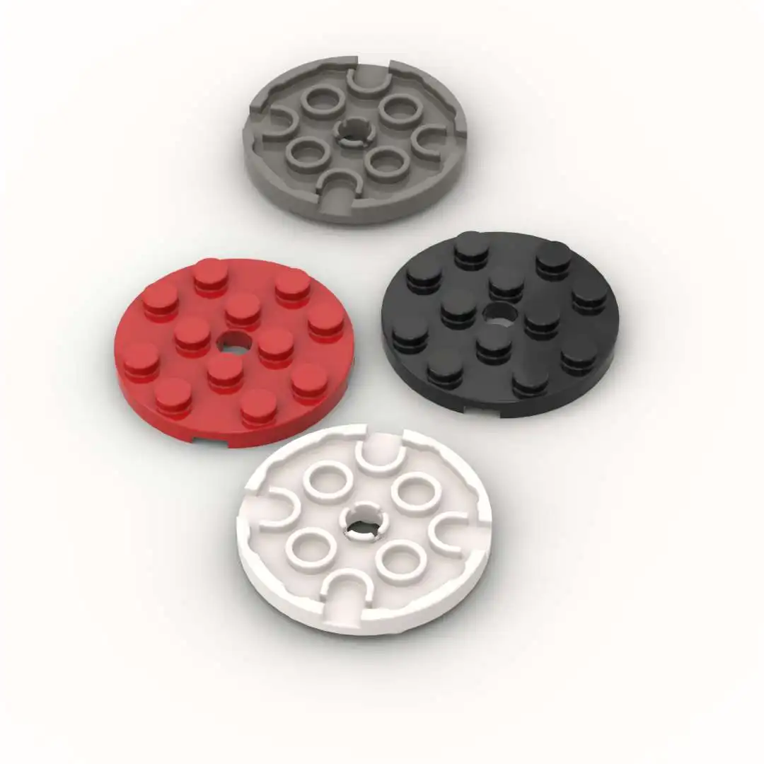 

10PCS Parts Plate 60474 4x4 Round Building Blocks 100% Compatible DIY Board Educational Bricks Toys