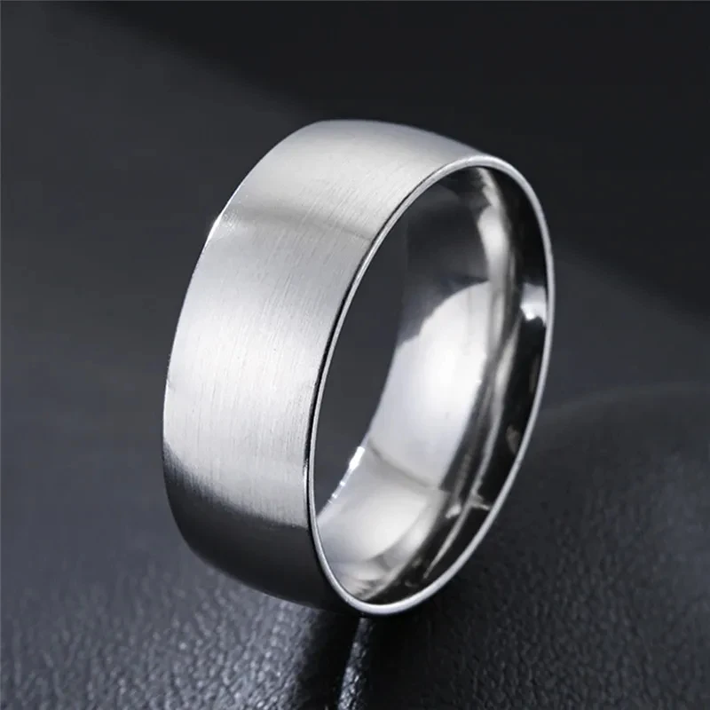 Men's Classic Solid Vintage Stainless Steel Rings