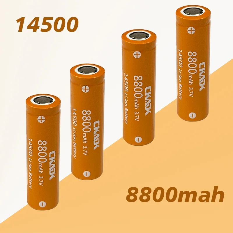 14500 Battery 8800mAh 3.7V Li-ion Rechargeable Batteries 14500 AA Battery Lithium Cell for Led Flashlight Headlamps Torch Shaver