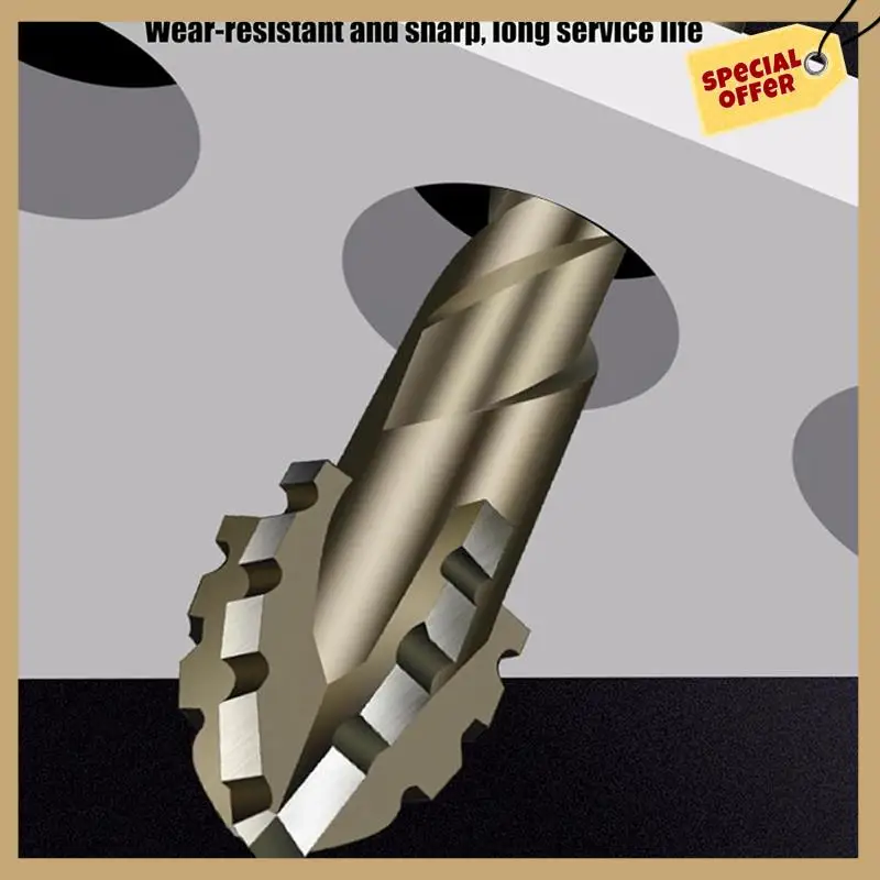 

Classy-4PCS Четырехфлейтовые эксцентриковые сверла, эксцентриковые сверла с наклонной головкой высокой твердости, 6 мм + 8 мм + 10 мм + 12 мм