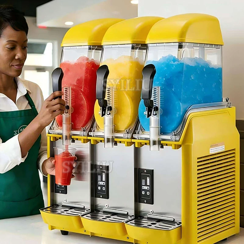 Juice Cold Drink Multi-Cylinder Selection Fully Automatic Shopping Mall Commercial Restaurant Slush Machine