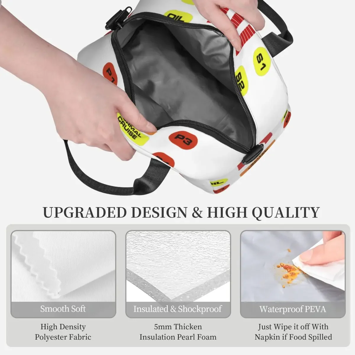 Kitt Voice Box Knight Rider Insulated Lunch Bag for Women Kids Portable Food Boxes Thermal Lunch Box Tote - view 4