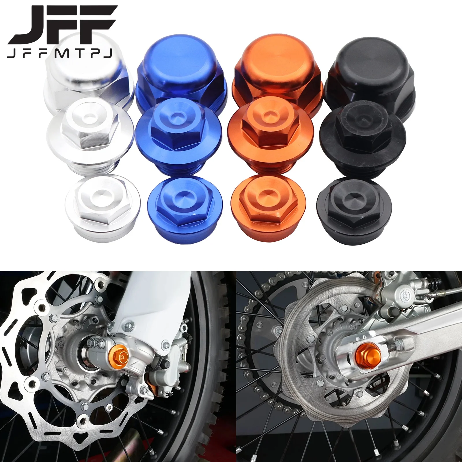 Image of CNC Aluminium Vorne Hinten Rad Lock Achse Kontermutter Für KTM EXC 300 EXC 250 EXC-F 350 XCW 450 500 Husqvarna TE 300 FE450 2016-2022