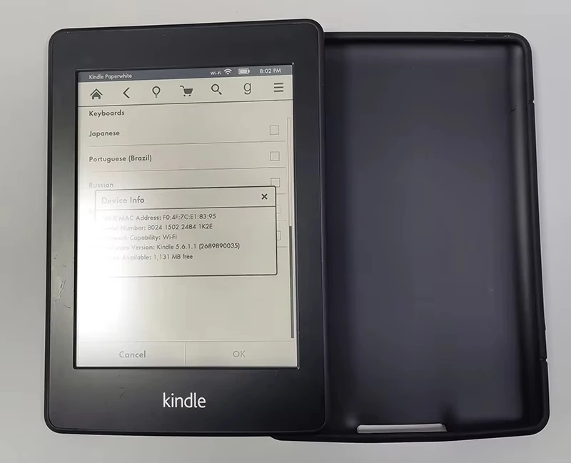 Kindle Paperwhite 1 E-reader, Electronic Ink Touch Screen With Backlight, Supports Various Languages