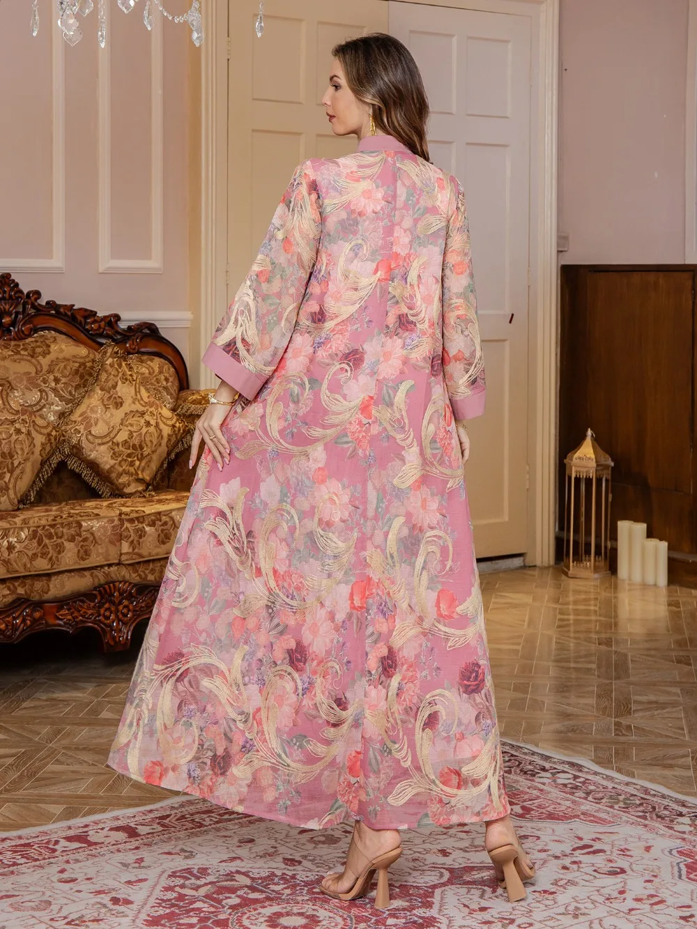 Evening Dresses Arab Long Robe Embroidery Muslim Women Party Jalabiya Eid Ramadan Morocco Dubai Abayas Kaftan Islam Vestidos