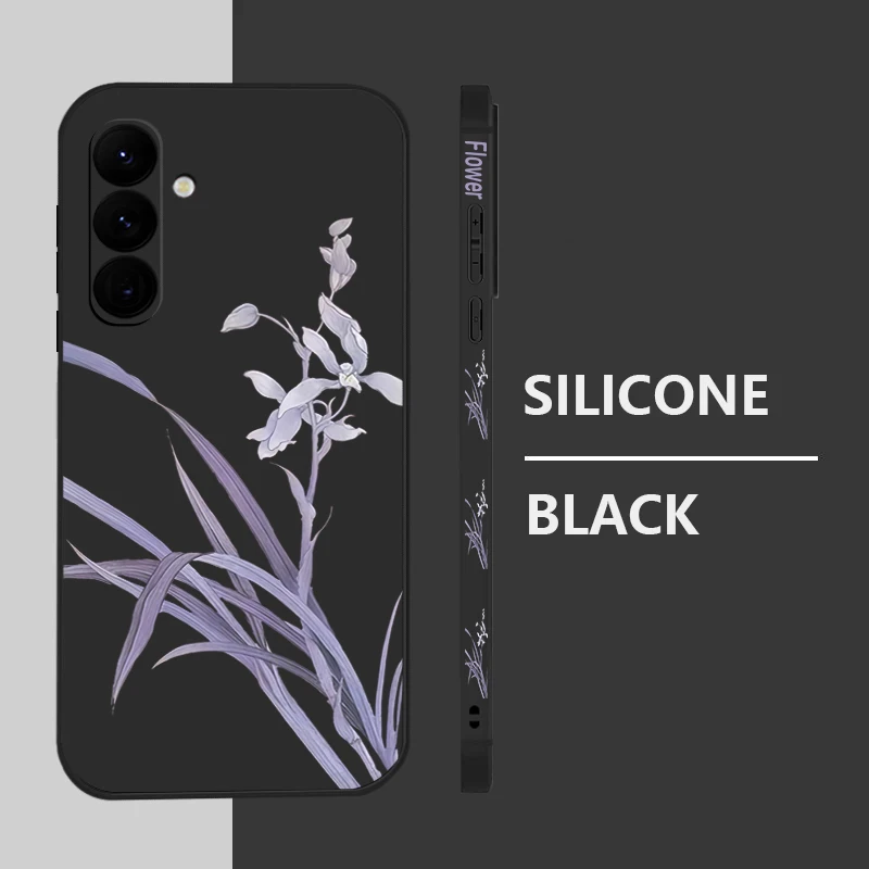 حافظة لهاتف سامسونج جالاكسي S24 S25 FE S25 S23 S22 Ultra A17 A56 A16 A55 A25 A15 A36 A35 5G الأرجواني السحلية طباعة لينة غطاء من البولي يوريثان #2