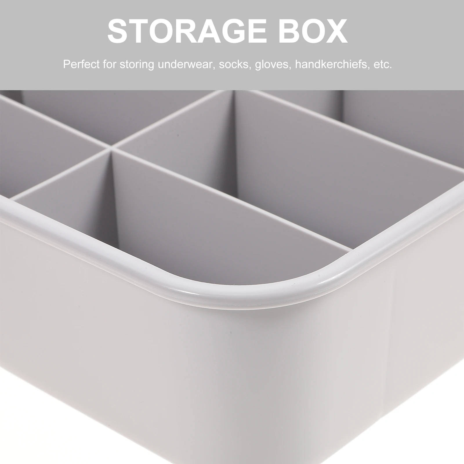 Caja de almacenamiento de ropa interior, organizador de plástico, calcetines, sujetador, calzoncillos, cubierta azul, 15 compartimentos, estructura sólida, ahorro de espacio