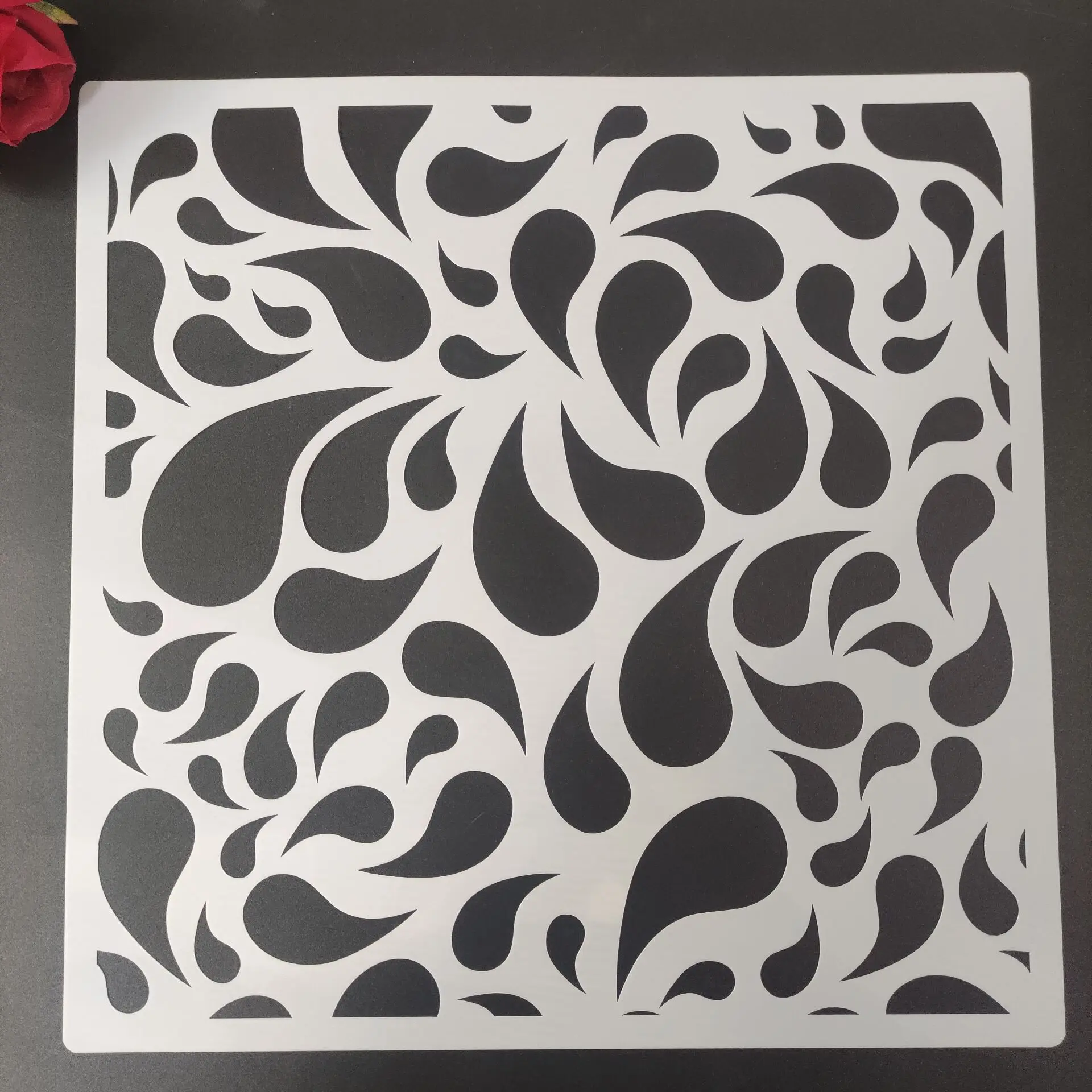 

30 * 30cm DIY reusable molds laser cut painting stencils floor tile fabric wall mold furniture mandala N39