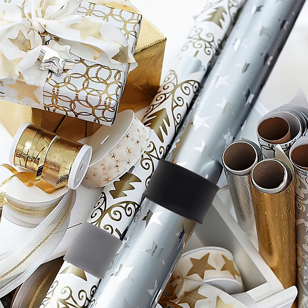 

6Pcs Wrapping Paper Organizer Bands Stabilizer Silicone Metal Strips Holiday Wrap Holders Wrinkle Free Storage Clips Present