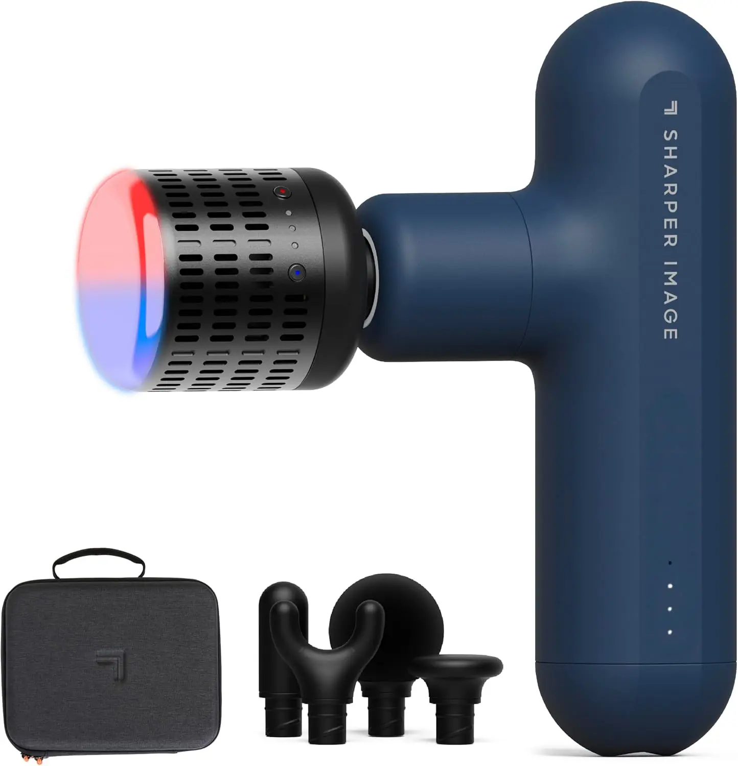 

Sharper Image Deep Tissue Percussion Massage Gun, Powerboost Move Evo Hot & Cold Rechargeable Handheld Massager, 4 Adjustable Sp