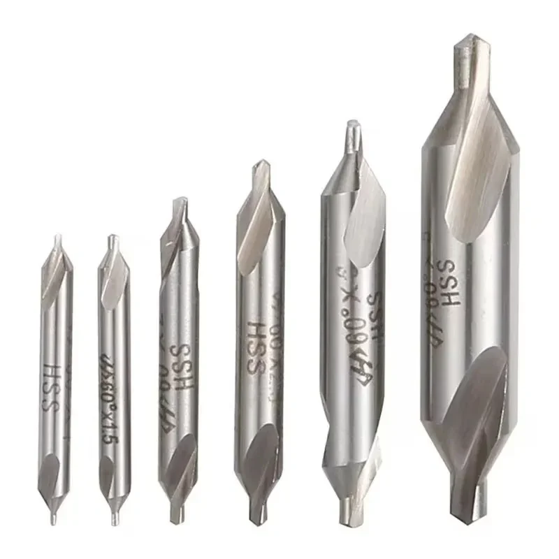 Center Drill HSS Combined Center Drills 60 Degree Countersinks Angle Bit Set 2.0mm 2.5mm 3mm 4mm 5mm 6mm Metal Center Drill Bit