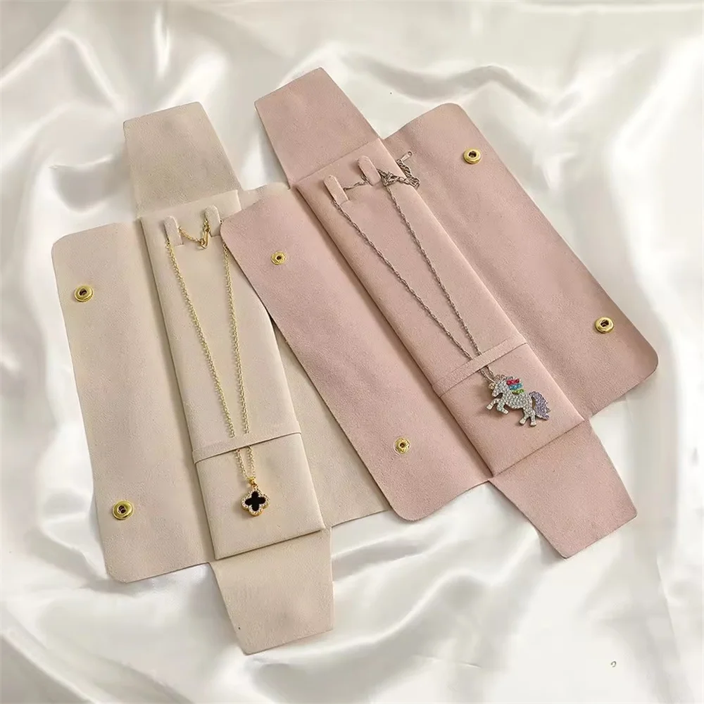 

Customized logo light luxury style necklace bag necklace clip storage bag anti-pressure protective box