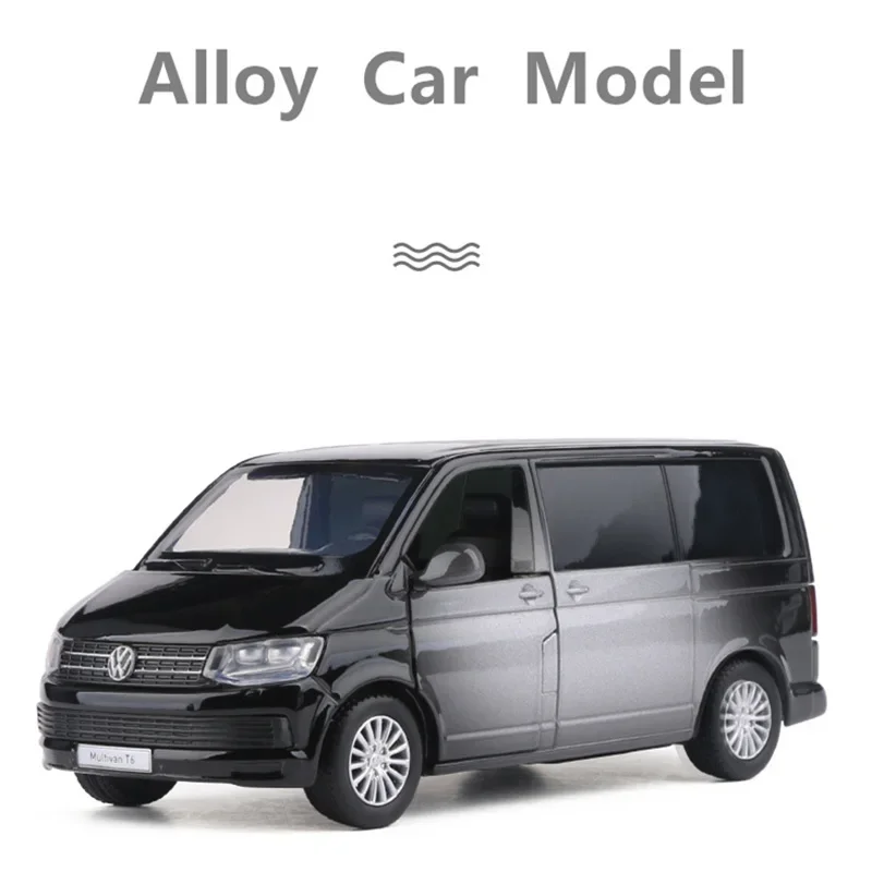 1:36 Zinc Alloy Bus Volkswagens Multivan T6 Alloy Car Model Diecast Metal MPV Car Model High Simulation Collection Toy Gift