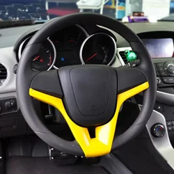 For Chevrolet Cruze Trax Tracker Sonic ONIX AVEO Orlando Car Steering Wheel Trim Cover Chrome Sticker Accessories