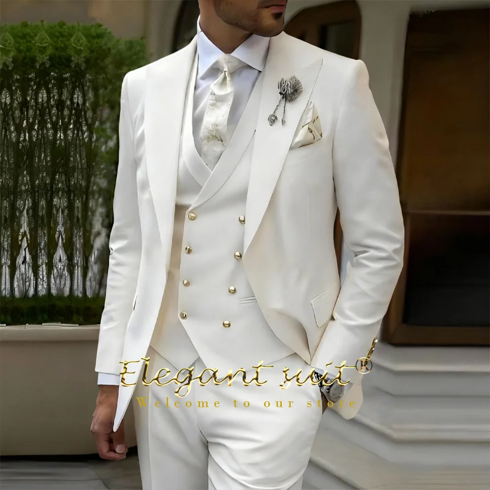 

Мужской костюм-тройка, двубортный жилет, включая костюм, жилет и брюки, свадьбы и деловые мероприятия