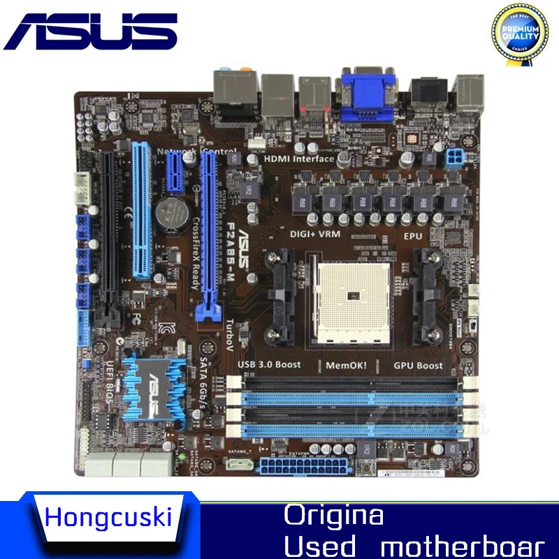 

Used For ASUS F2A85-M original motherboard Socket FM2 DDR3 USB3.0 SATA3 A85X A85 Desktop Motherboard