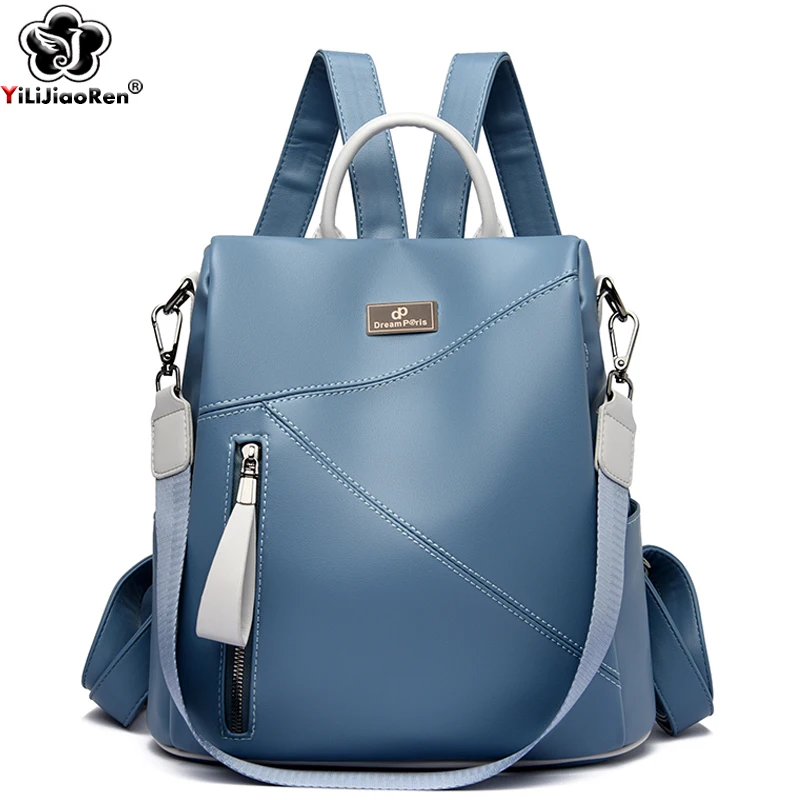 

Famous Brand Leather Bagpack for Girls School Bag Fashion Backpack Women Travel Shoulder Bag Designer Daypack Ladies Sac A Dos