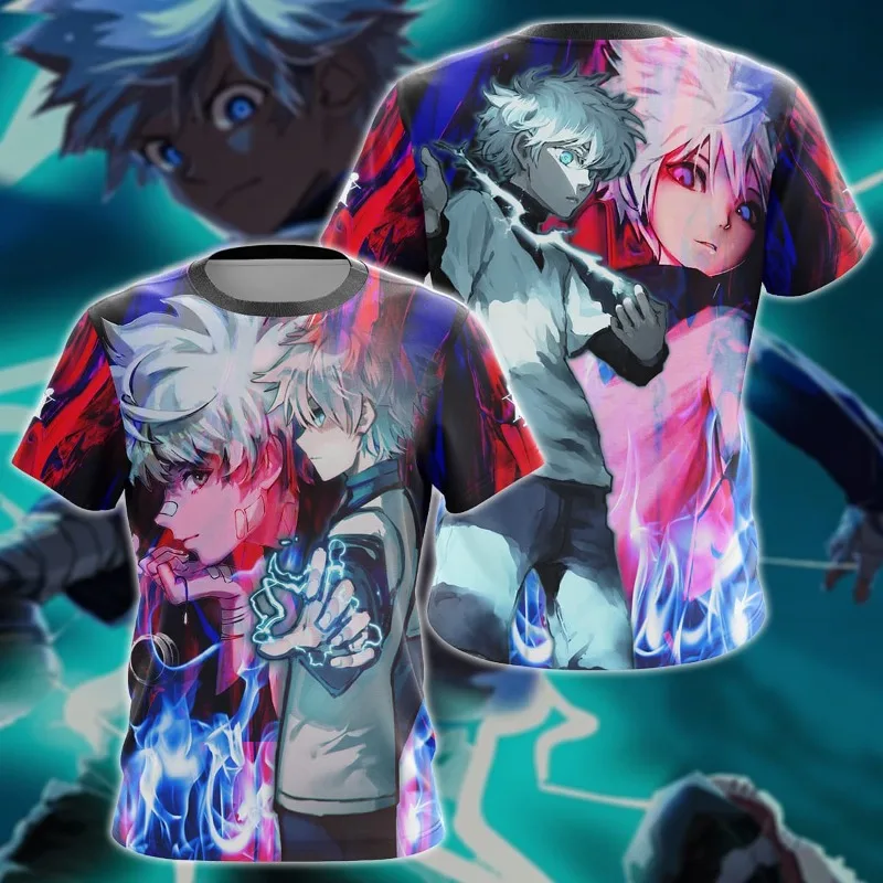 2026New Hunter X Hunter Killua/Zoldyck Themed Jersey 3D Digital Print Anime Peripheral Sports Casual Short-Sleeve T-Shirt Unisex