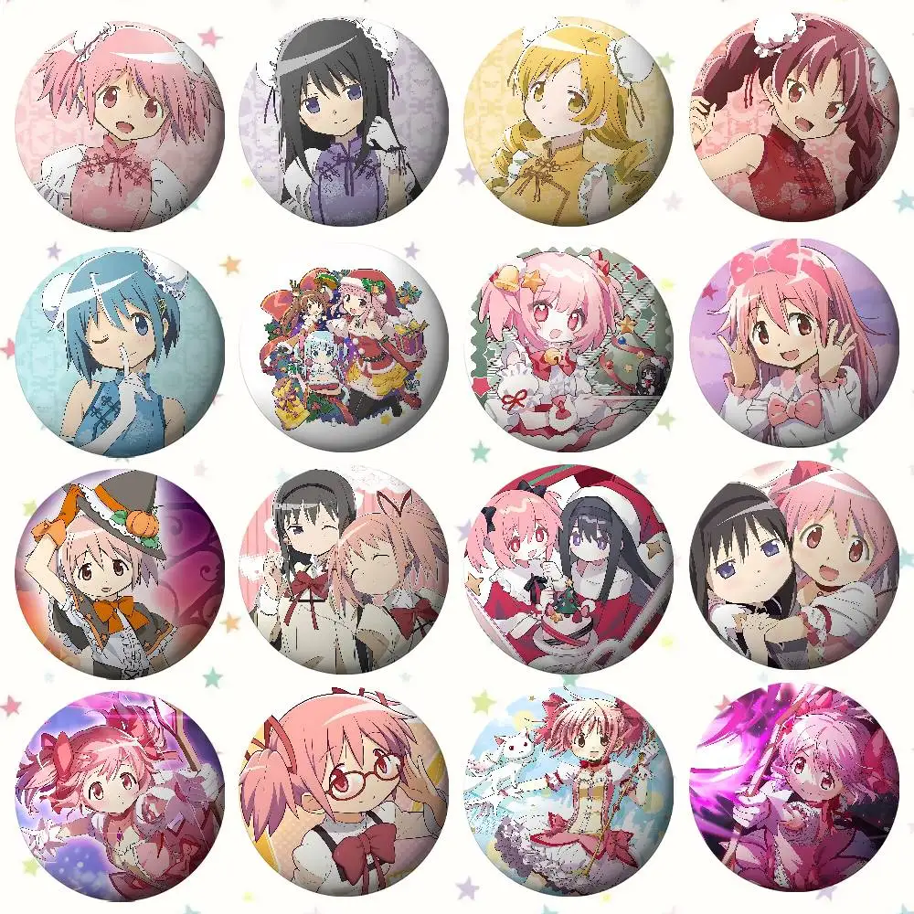 لطيف M-Magi Madoka Magica للملابس أنيمي المينا دبوس أشياء لطيف الكرتون تأثيري شارات على ظهره بروش الفن الهدايا #3